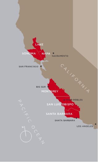 California appellations map